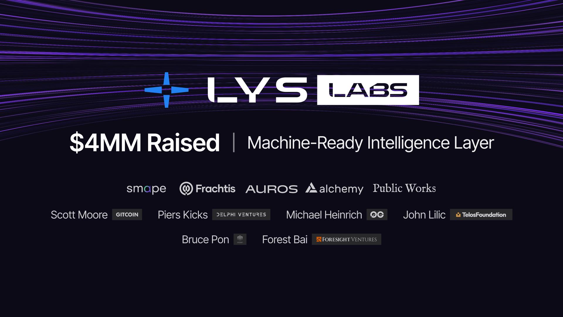 LYS Labs 完成 400 万美元融资，打造 Solana 互联网资本市场智能化基础设施
